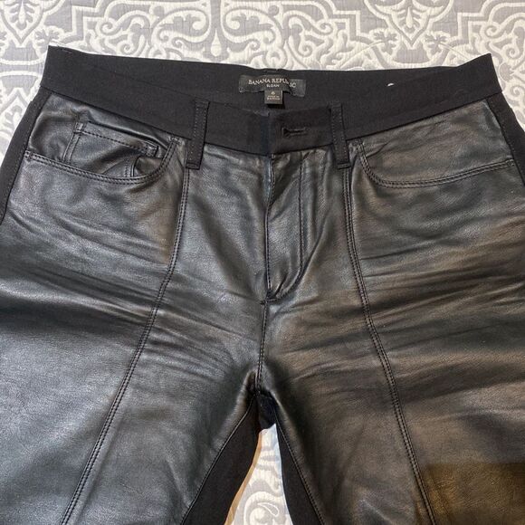 Banana republic faux leather front pants​ - Picture 3 of 6